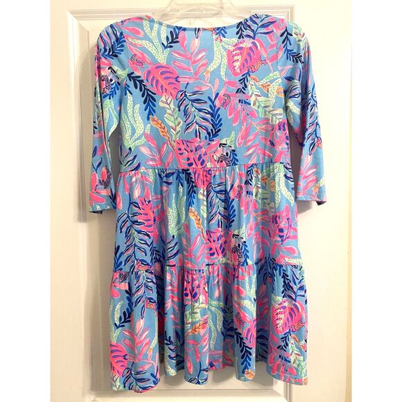 Girl's Lilly Pulitzer NWOT Mini Geanna Dress In Multi Splendor In The Sand - Picture 4 of 4